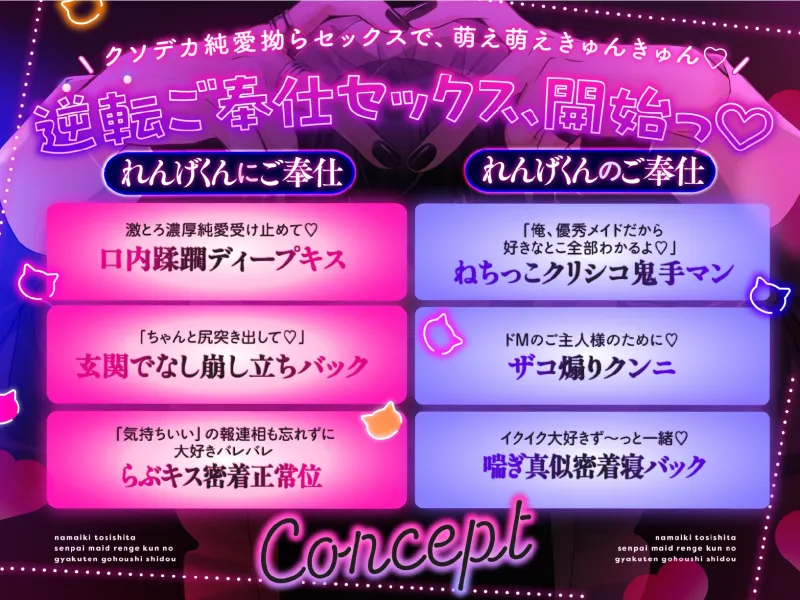 【ご主人様、ドMですもんね♡(笑)】生意気年下先輩メイドれんげくんの、逆転↔ご奉仕指導♡【爆裂純愛セックスで萌え萌え(膣)キュ〜ン♡】 【ご主人様、ドMですもんね♡(笑)】生意気年下先輩メイドれんげくんの、逆転↔ご奉仕指導♡【爆裂純愛セックスで萌え萌え(膣)キュ〜ン♡】