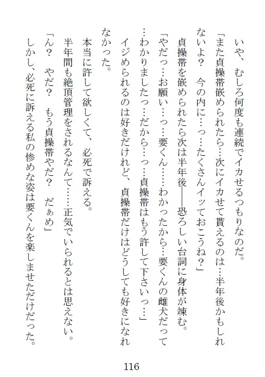 【小説版】裏アカ声優の絶頂管理after ～浮気した罰として人気声優のドS彼氏に貞操帯で管理されています～