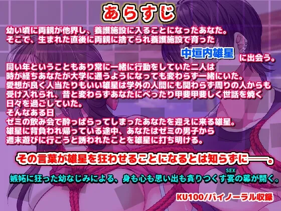 嫉妬に狂った幼なじみに拘束され即ハメ中出しSEXされた【バイノーラル/KU100】