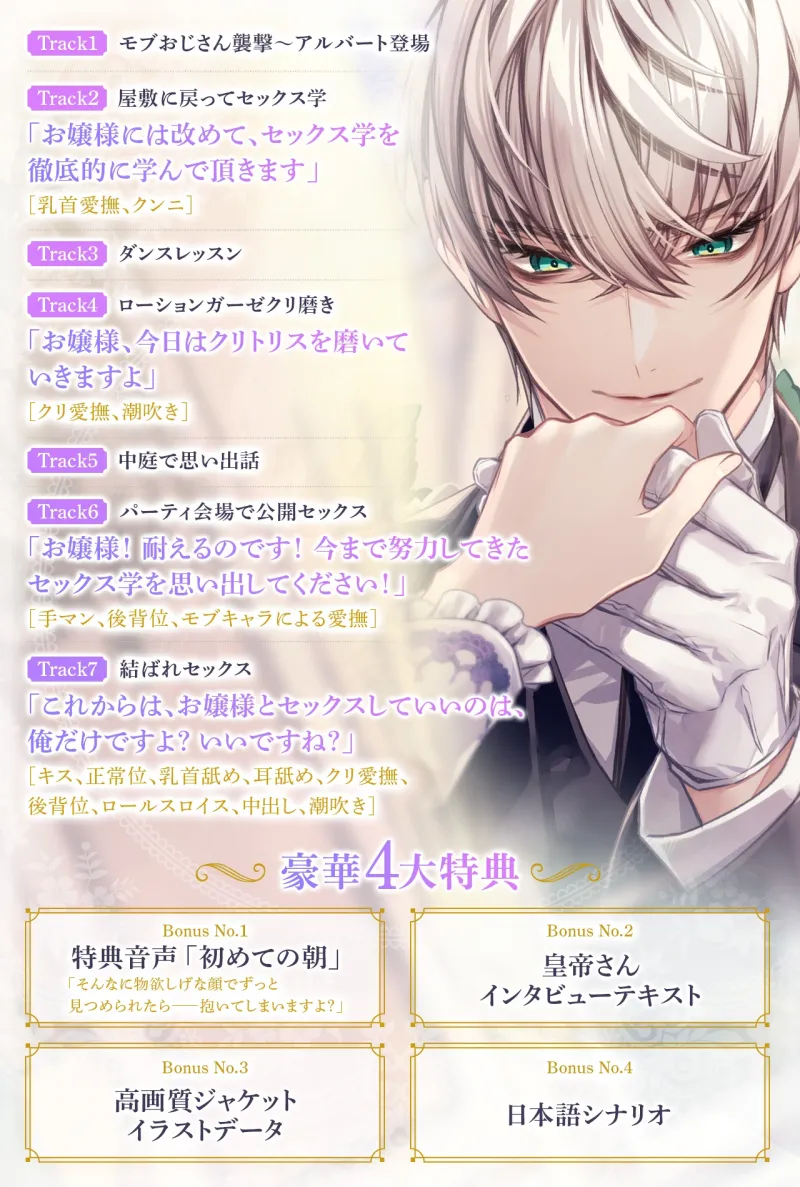 崩壊モラリティ音声版 ～変態的露出衣装の異世界転生で、執事のセックス学指導～