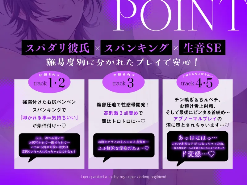 【※変態性癖にご注意ください】スパダリ彼氏に、いっぱい叩かれちゃいました 〜スパンキング×腹部圧迫×チンペチ×ビンタ【完全SE生音収録】