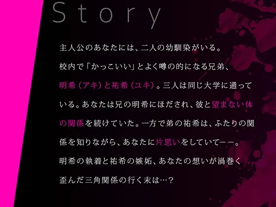 ボイスドラマ「外面の良い幼馴染～兄弟の執着と嫉妬の3Pセックスに堕とされる～ 前編」