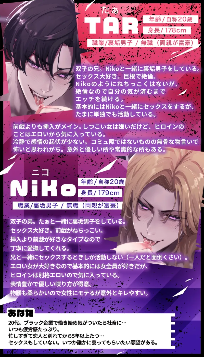 裏垢男子図鑑 —たぁ君とNiKoの場合— イヤイヤうるさい口は塞いでおこうね〜❗️❗️❗️