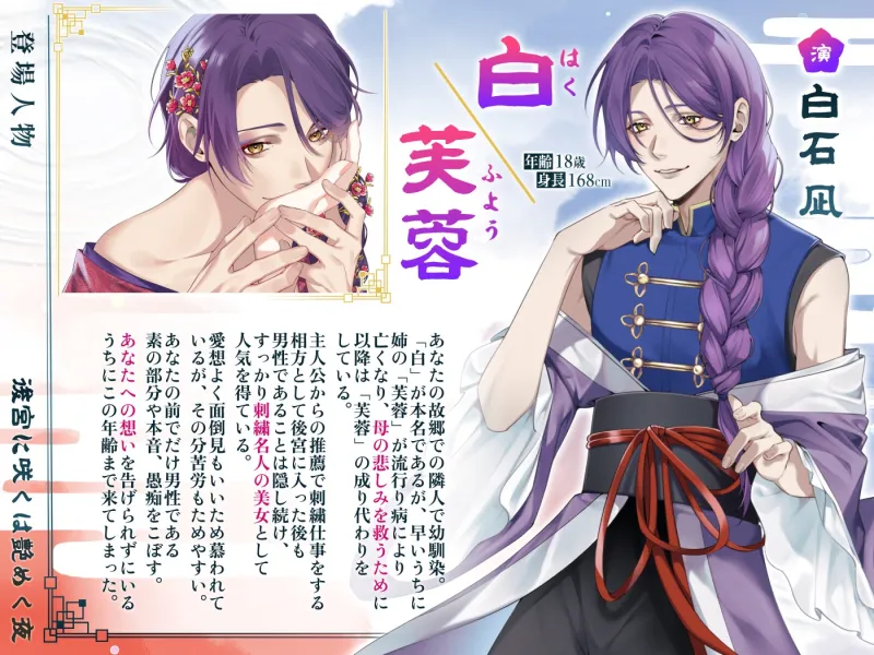【女装男子】後宮に咲くは艶めく夜【純愛】