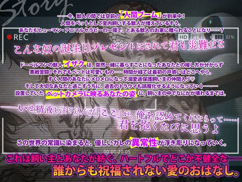 【意思疎通不可能?】ペットカメラに映ったものは【人間=ペットの世界で堕落寸前・警察犬のオスがあなたをペットに迎えました】