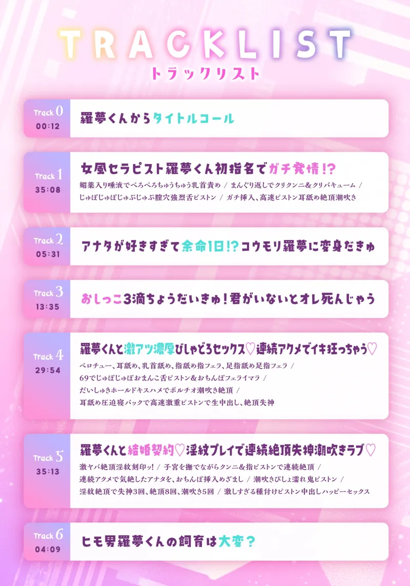 【CV.一条ひらめ】オノマトペいーっぱい♡淫魔の羅夢くん♡潮吹き聖水まん汁、全部まとめていただきます♪
