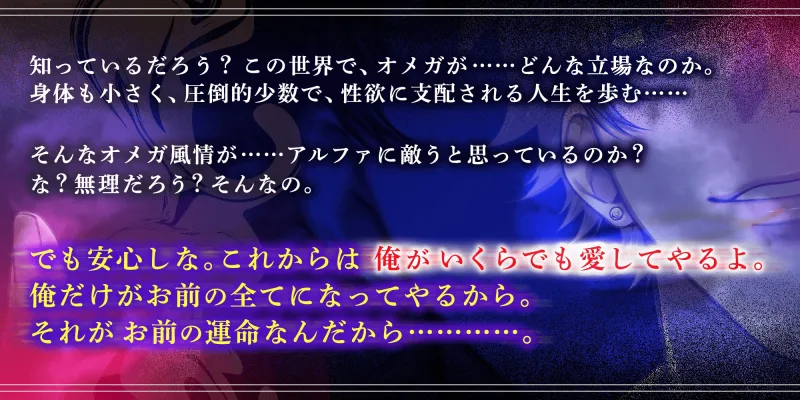 〜オレ様(α)は運命のツガイ(Ω)を逃さない〜『獣じみた子作りセックスするぞ。ぶち込まれんの、楽しみにしてろよ♡』【強欲×執着×溺愛】