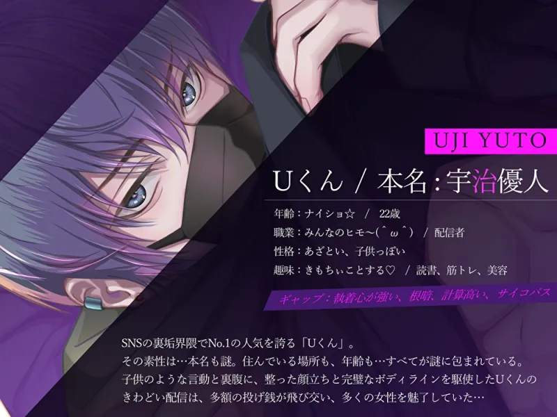【人気No.1裏垢】匿名Uくんは執着系サイコパス。君のために顔もカラダも全部変えたんだよ…