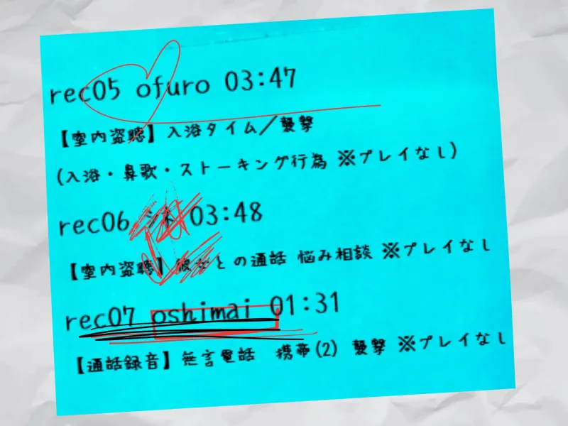 ※リアル盗聴ボイス【CV:ナツイシ】●Now Recording...【ある音源】〈この恋は…まるで自傷行為。〉