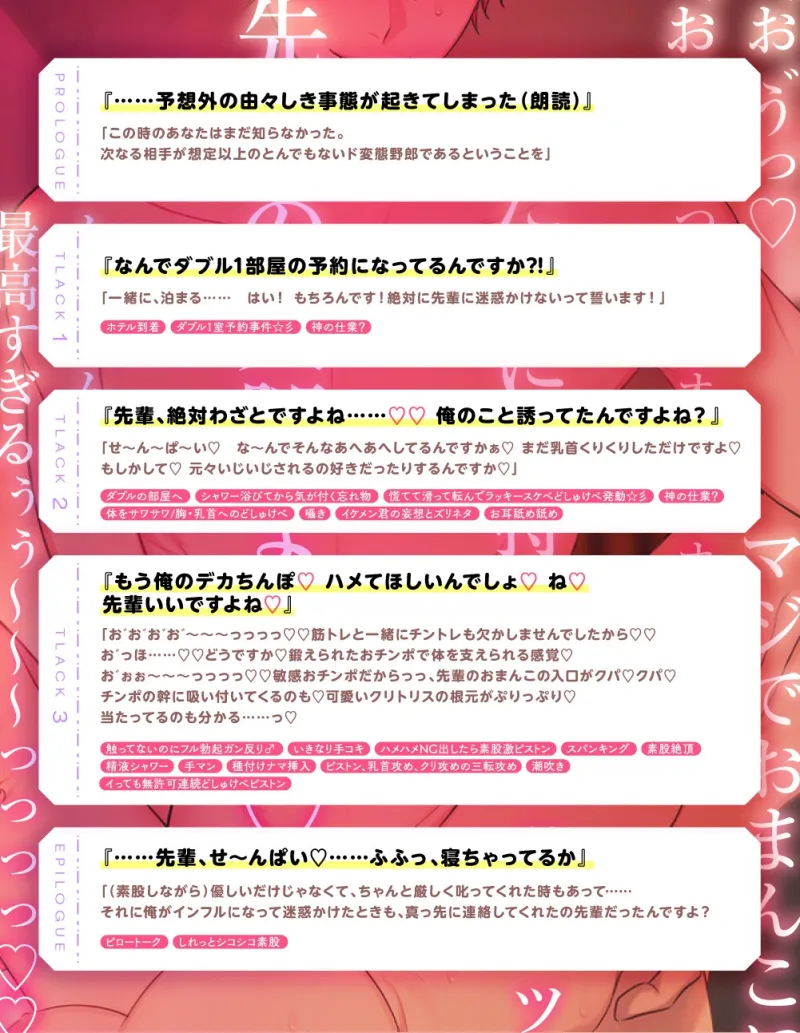 【貴女はドスケベ伝道師】出張先でイケメン後輩とハメハメ♡連続激ピストン⁈超絶倫モード★オホ声ドスケベ♂♀屈強おチンポ♡ドピュドピュ♡浴室大量ぶちまけ巨根シャワー