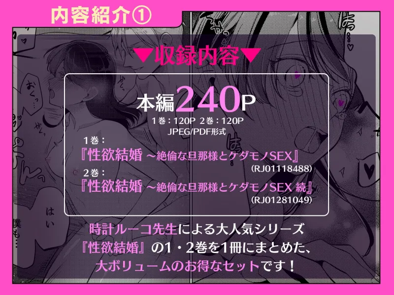 性欲結婚~絶倫な旦那様とケダモノSEX 1・2巻セット 性欲結婚~絶倫な旦那様とケダモノSEX 1・2巻セット
