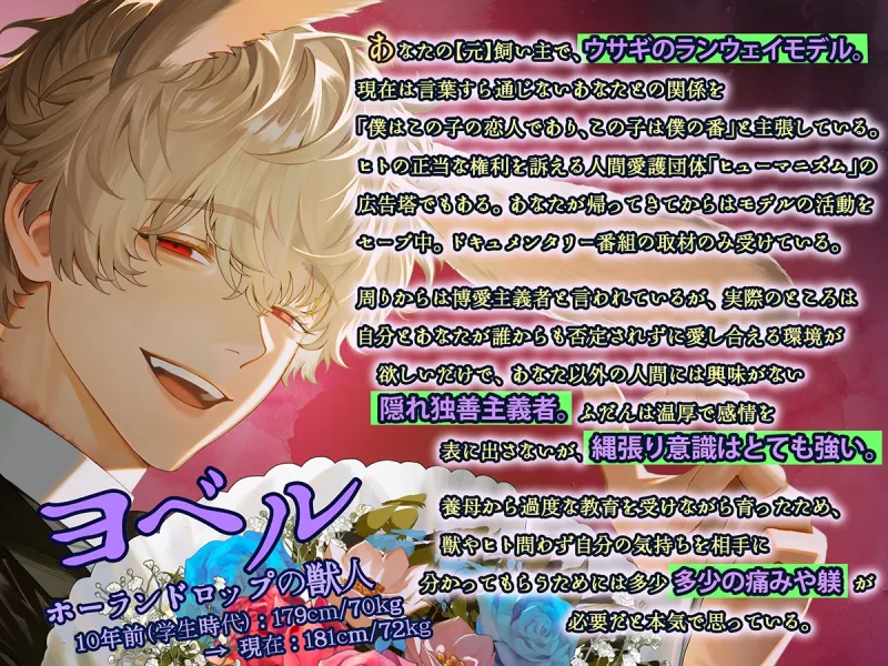 【意思疎通不可能?】迷子のヒトを探しています【人間=ペットの世界で“元”飼い主のオスウサギが行方不明だったあなたを保護しました】 【意思疎通不可能?】迷子のヒトを探しています【人間=ペットの世界で“元”飼い主のオスウサギが行方不明だったあなたを保護しました】