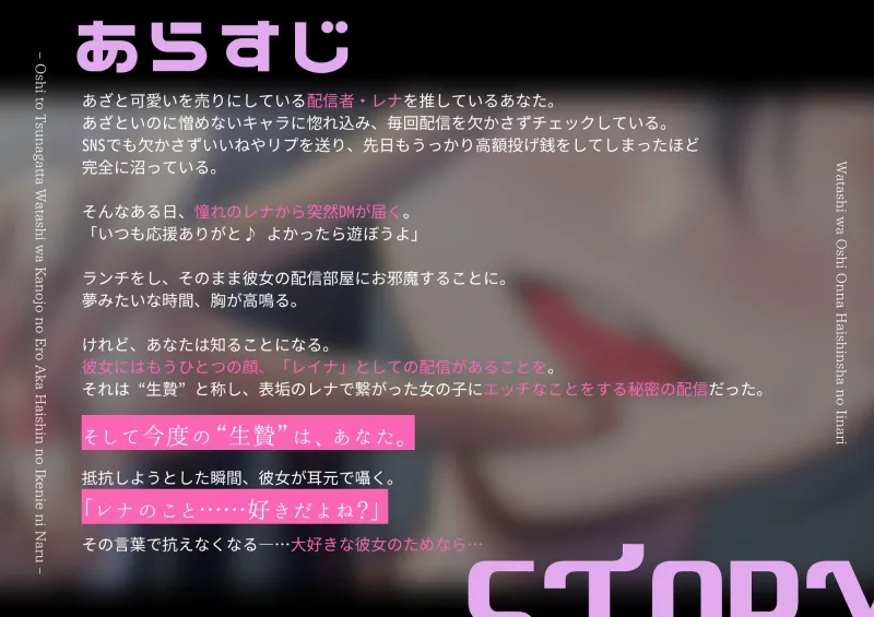 【百合】私は推し女配信者のイイナリ～推しと繋がった私は彼女のエロ垢配信の生贄になる～【シナリオレス×全編アドリブ作品】