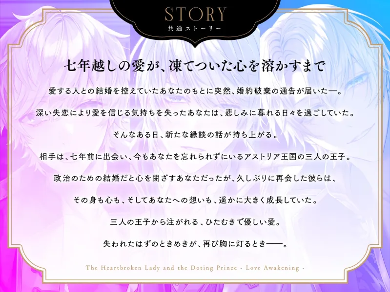 【純愛×あまあま独占欲】失恋令嬢と溺愛王子「あんたは俺のこと、どう思ってる?」7年越しの想いを全身にわからせる発情甘々セックス〈溢愛覚醒/第二王子編〉 【純愛×あまあま独占欲】失恋令嬢と溺愛王子「あんたは俺のこと、どう思ってる?」7年越しの想いを全身にわからせる発情甘々セックス〈溢愛覚醒/第二王子編〉