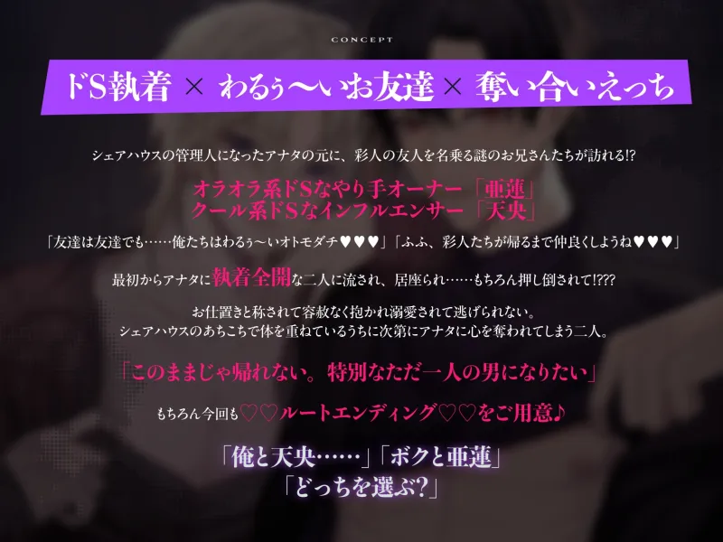 わるぅ〜いお兄さん達から激ヤバ感情を向けられる溺愛絶倫レイプ〜君はヤンデレシェアハウスの管理人さんスピンオフ〜