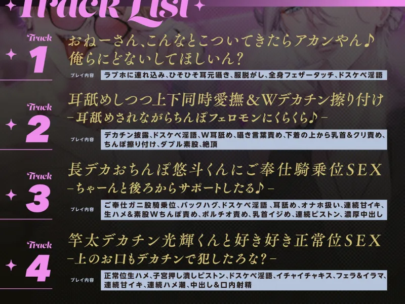 【※全編ドスケベ下品淫語特化】治安の悪いドスケベ関西弁デカチンコンビに囲まれてアヘアヘされちゃう話「お姉さんほんま可愛いなぁ…♡」「俺らもう我慢出来ひんわ…♡」