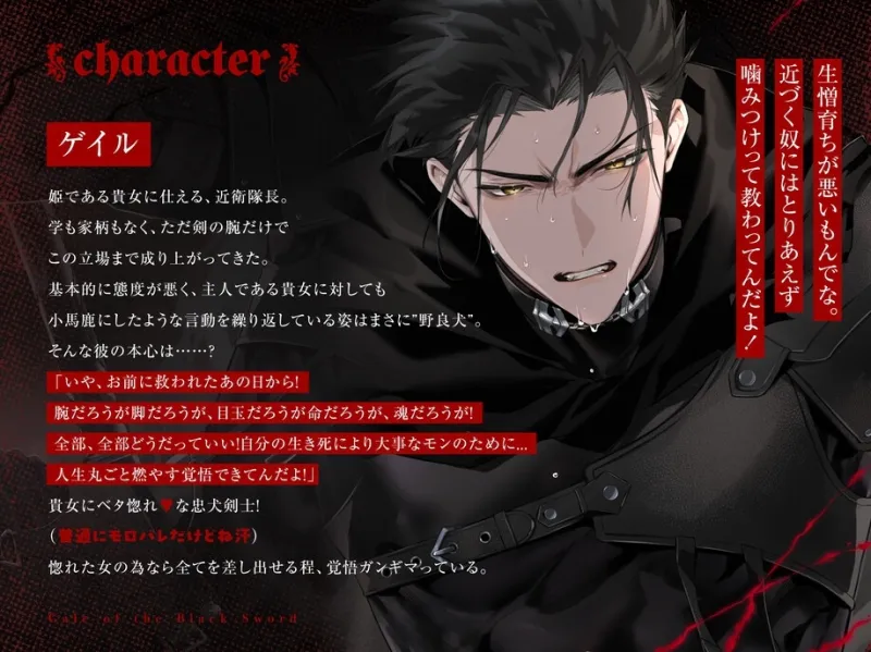 【好きバレツンデレ一途従者】黒剣のゲイル～死の覚悟決めて告白したら生き延びちゃった無骨な剣士♪筋肉質で乱暴な彼に優しく愛される王宮初夜～【独占欲全開キスマ刻印】
