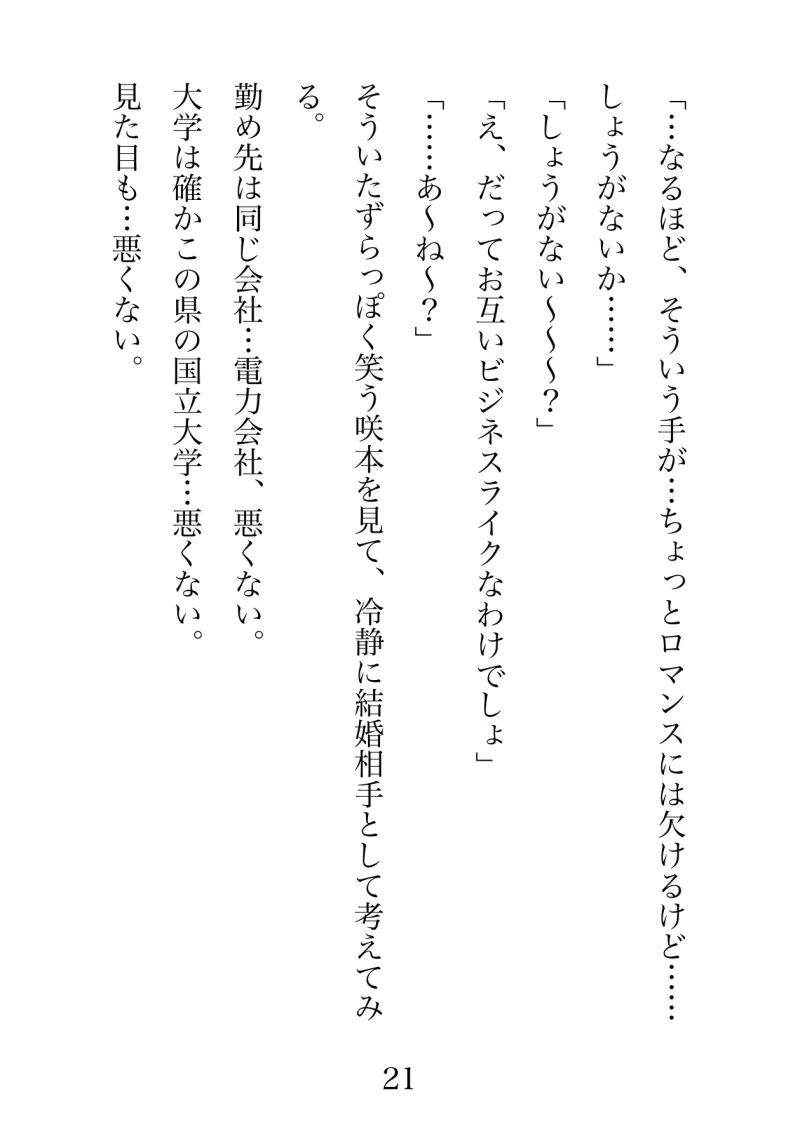 婚活連敗界隈ですが同僚と残業回避のために偽装結婚しましたが、クリトリスと乳首を同時調教されて中出し懇願してしまいました。