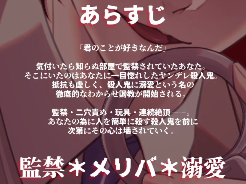 ヤンデレ殺人鬼に惚れられ独占欲による二穴調教の溺愛監禁生活をさせられる話