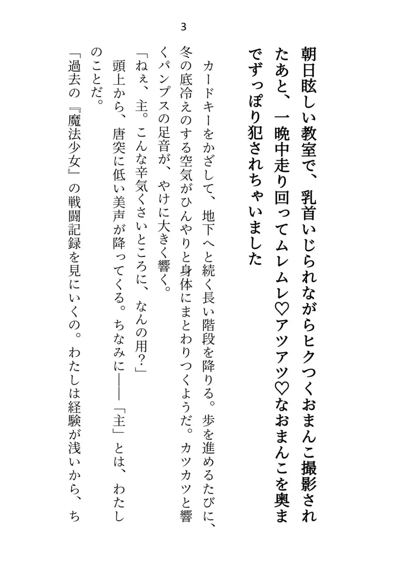魔法少女ですがセックス契約してた使い魔が実は魔王で主従逆転されたあげく愛玩ペット＆監禁エンドになりました