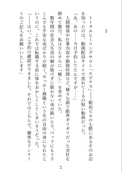 溺愛セラピーへようこそ～追い詰められていた私の心と体をとろとろに癒してくれたのは、大好きだった会社の元先輩でした～