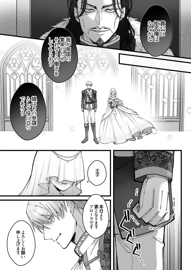 悪役皇女は悲しい恋を忘れない～転生王子と甘く激しく愛され初夜を