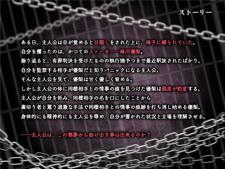 【CV:陸智希】仮釈放中ストーカーの監禁調教物語〜歪んだ愛で無理矢理中出しセックス〜